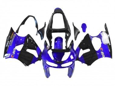 Carénages Moto Kawasaki ZX6R 1998-1999 - Bleu Noir Brillant Elf Bridgestone