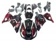 Kits Carénage Moto Kawasaki ZX14R ZZR1400 2006-2011 - Noir Brillant Rouge Flamme