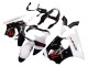 Carénages Moto Kawasaki ZX6R 2000-2002 - Blanc Noir Rouge Monstre