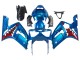 Carénages Moto Kawasaki ZX6R 2003-2004 - Bleu Blanc Rouge Requin