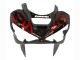 Carénages Moto Kawasaki ZX6R 2003-2004 - Noir Brillant Rouge Flamme