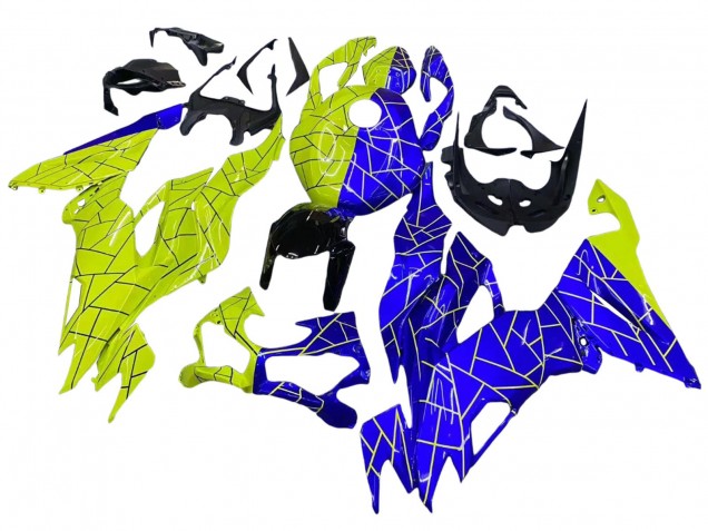 Carénages Moto Kawasaki ZX6R 2019-2022 - Bleu Jaune