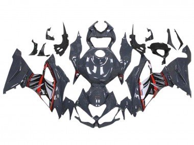 Carénages Moto Kawasaki ZX6R 2019-2022 - Nardo Gris Rouge Blanc Requin