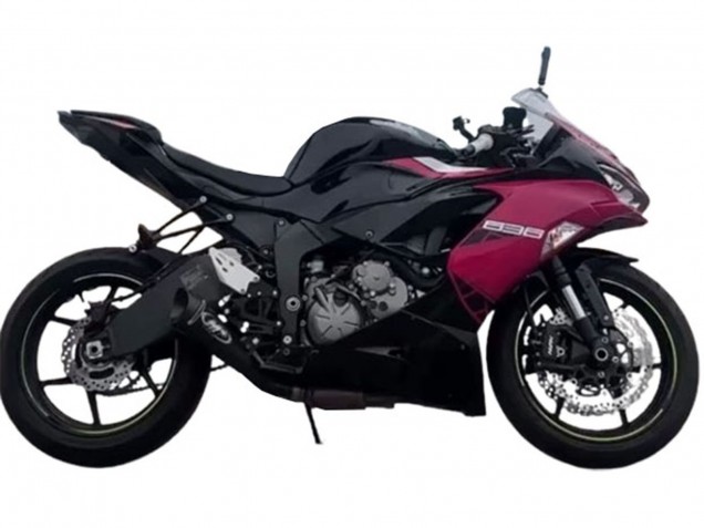 Carénages Moto Kawasaki ZX6R 2019-2022 - Noir Brillant Rose Ninja