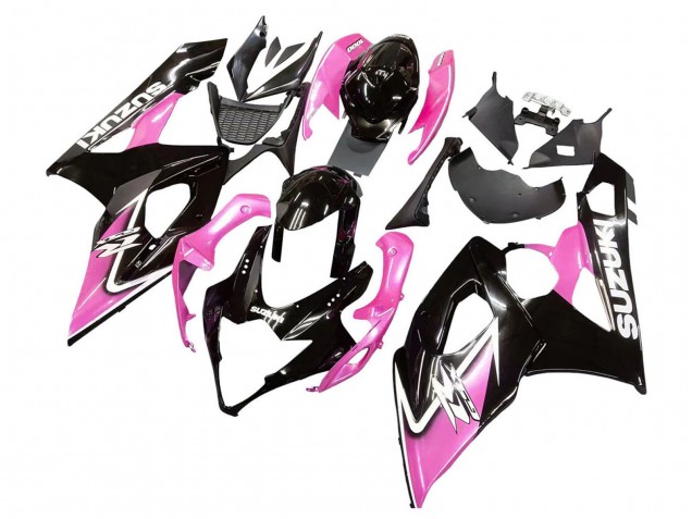 Carénages Moto Suzuki GSXR 1000 2005-2006 - Noir Brillant Rose