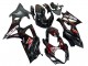 Carénages Moto Suzuki GSXR 1000 2007-2008 - Noir Rouge Flamme