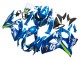 Carénages Moto Suzuki GSXR 1000 2009-2016 - Bleu Clair Vert Motul 29 Ecstar