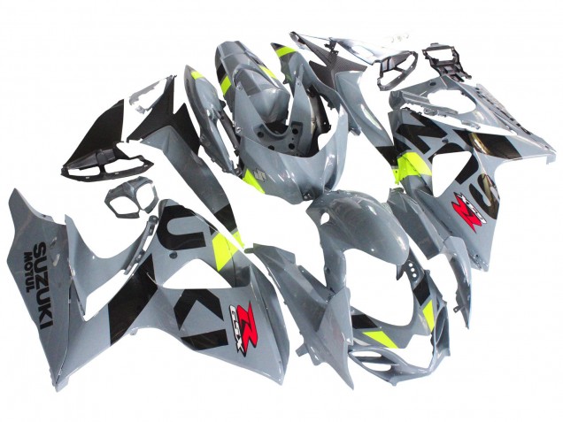 Carénages Moto Suzuki GSXR 1000 2009-2016 - Gris Jaune Néon Noir Motul