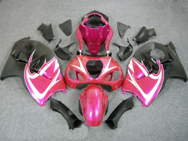 Carénages Moto Suzuki GSXR 1300 Hayabusa 1996-2007 - Rose Blanc Noir