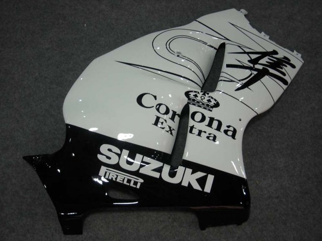 Carénages Moto Suzuki GSXR 1300 Hayabusa 1996-2007 - Blanc Noir Corona
