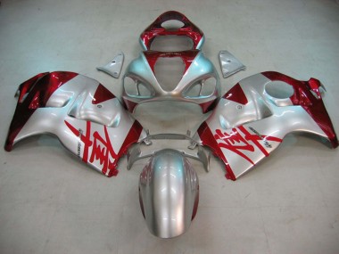 Carénages Moto Suzuki GSXR 1300 Hayabusa 1996-2007 - Argent Rouge Hayabusa