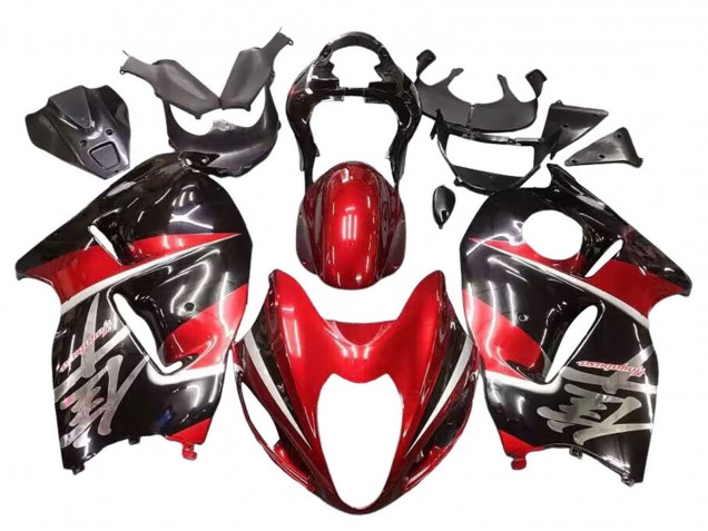 Carénages Moto Suzuki GSXR 1300 Hayabusa 1996-2007 - Rouge Noir Brillant Hayabusa