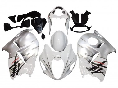 Carénages Moto Suzuki GSXR 1300 Hayabusa 1996-2007 - Blanc Argent Hayabusa