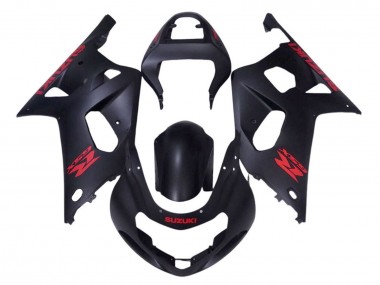 Carénages Moto Suzuki GSXR 600 / GSXR 750 2001-2003 - Noir Mat Rouge