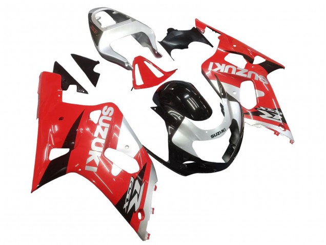 Carénage Moto Suzuki GSXR 600 / GSXR 750 2001-2003 - Rouge Blanc Noir Brillant