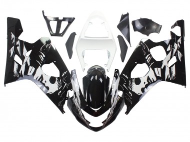 Carénage Moto Suzuki GSXR 600 / GSXR 750 2004-2005 - Blanc Noir