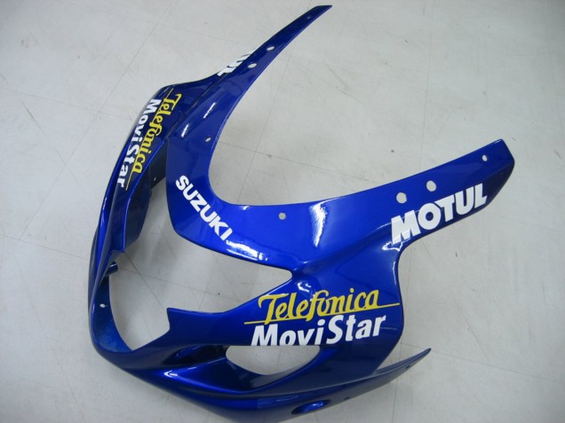 Carénages Moto Suzuki GSXR 600 / GSXR 750 2004-2005 - Bleu Blanc Jaune Vert Telefumica Motul MoviStar
