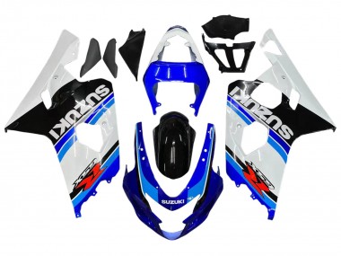 Carénage Moto Suzuki GSXR 600 / GSXR 750 2004-2005 - Blanc Bleu Noir Rouge
