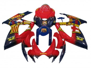 Carénages Moto Suzuki GSXR 600 / GSXR 750 2006-2007 - Orange Bleu Jaune