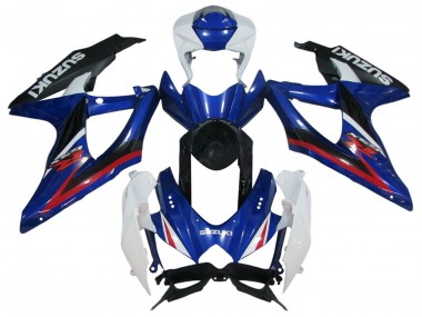 Carénages Moto Suzuki GSXR 600 / GSXR 750 2006-2007 - Blanc Bleu Rouge Noir
