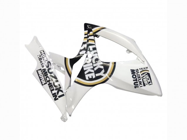 Carénages Moto Suzuki GSXR 600 / GSXR 750 2006-2007 - Blanc Noir Lucky Strike Motul