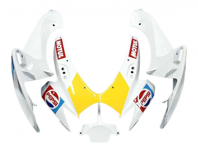 Carénages Moto Suzuki GSXR 600 / GSXR 750 2006-2007 - Blanc Rouge Jaune Motul