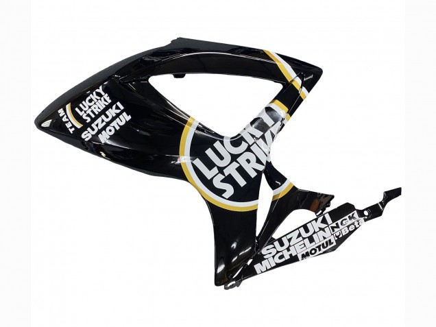 Carénages Moto Suzuki GSXR 600 / GSXR 750 2006-2007 - Noir Brillant Blanc Motul Lucky Strike