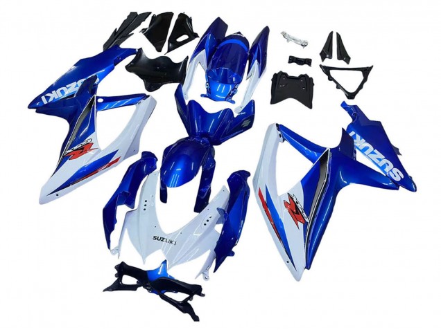 Kits Carénage Moto Suzuki GSXR 600 / GSXR 750 2008-2010 - Bleu Blanc Rouge