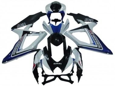 Carénages Moto Suzuki GSXR 600 / GSXR 750 2008-2010 - Blanc Bleu Noir Brillant Alstare