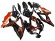 Carénages Moto Suzuki GSXR 600 / GSXR 750 2008-2010 - Noir Brillant Orange Flamme