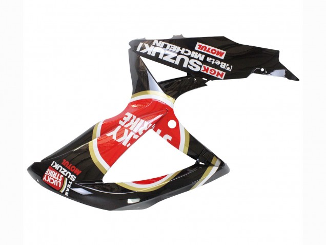 Carénages Moto Suzuki GSXR 600 / GSXR 750 2008-2010 - Noir Brillant Rouge Blanc Motul Lucky Strike