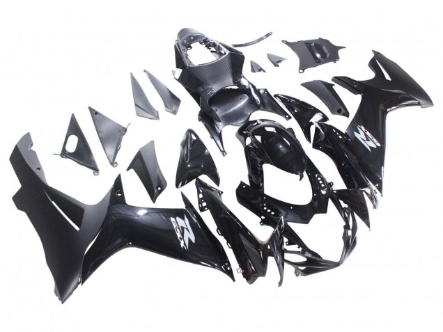 Carénages Moto Suzuki GSXR 600 / GSXR 750 2011-2024 - Noir Brillant Noir Mat Blanc Décalque