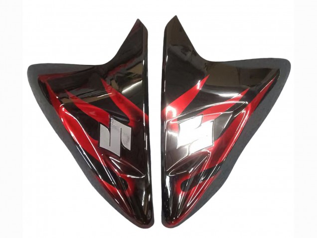 Carénages Moto Suzuki GSXR 600 / GSXR 750 2011-2024 - Noir Brillant Rouge Flamme