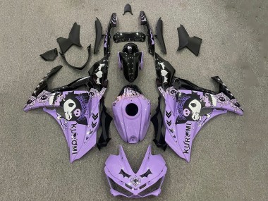 Carénages Moto Yamaha YZF R3/R25 2015-2018 - Violet Blanc Noir