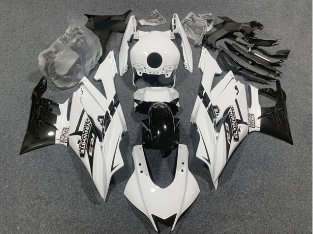 Carénages Moto Yamaha YZF R3/R25 2019-2021 - Blanc Noir Brillant