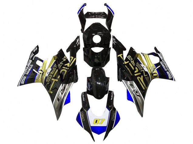 Carénages Moto Yamaha YZF R3/R25 2019-2021 - Blanc Bleu Noir Or Trick Star 07