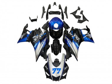 Carénages Moto Yamaha YZF R3/R25 2019-2021 - Argent Bleu Noir 77