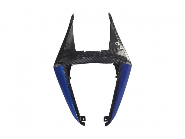 Carénages Moto Yamaha YZF R3/R25 2022-2024 - Noir Fibre de Carbone Style Argent Bleu
