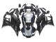 Carénages Moto Yamaha YZF R3/R25 2022-2024 - Noir Fibre de Carbone Style Argent Bleu