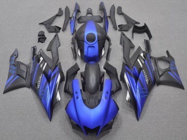 Carénages Moto Yamaha YZF R3/R25 2022-2024 - Bleu Noir Mat Monstre