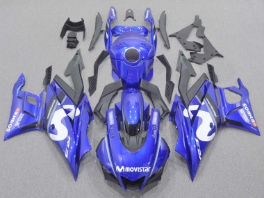 Carénages Moto Yamaha YZF R3/R25 2022-2024 - Bleu Blanc Noir MoviStar ENEOS Yamalube