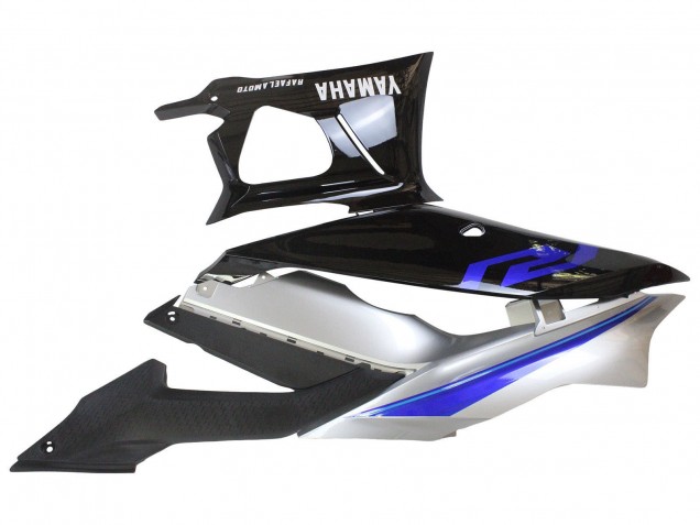 Carénages Moto Yamaha YZF R3/R25 2022-2024 - Argent Bleu Noir Brillant