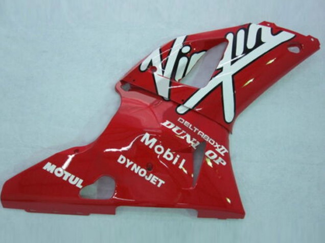 Carénages Moto Yamaha YZF 1000 R1 1998-1999 - Rouge Blanc Noir Dunlop