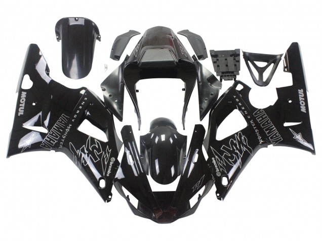 Carénages Moto Yamaha YZF 1000 R1 2000-2001 - Noir Brillant Blanc Monstre Motul