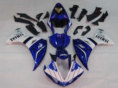 Carénages Moto Yamaha YZF 1000 R1 2009-2011 - Blanc Bleu Noir M1