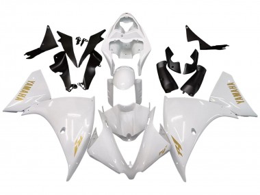 Carénages Moto Yamaha YZF 1000 R1 2012-2014 - Blanc Or Décalque