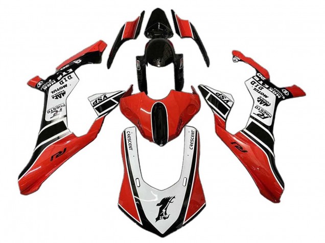 Carénage Moto Yamaha YZF 1000 R1 2020-2025 - Blanc Rouge Noir