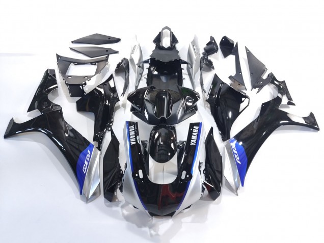 Carénages Moto Yamaha YZF 1000 R1 2020-2025 - Noir Brillant Argent Bleu