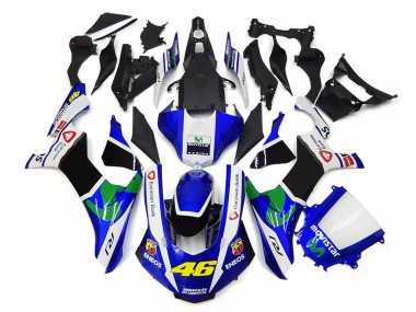 Carénages Moto Yamaha YZF 1000 R1 2020-2025 - Blanc Bleu Vert Noir MoviStar ENEOS Semakin Didepan 46