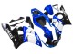 Carénages Moto Yamaha YZF 600 R6 1998-2002 - Blanc Bleu Noir Brillant